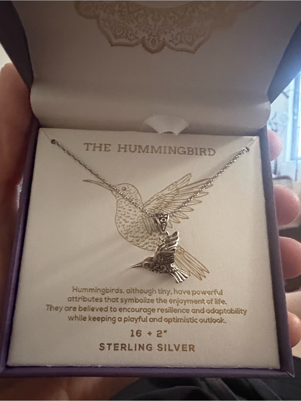 The Hummingbird Sterling Silver Pendant Necklace - Silver